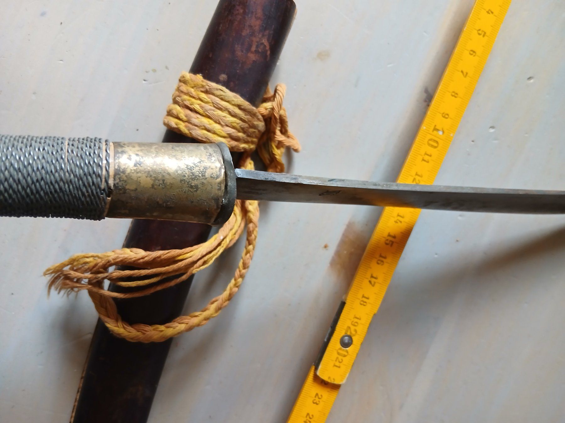 Stichwaffen: Sabre Dha birman avec fourreau – Gebraucht aus Satigny von Asaksa 1