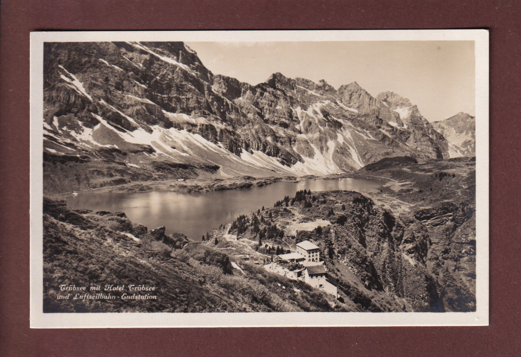Cartoline postali: TRÜBSEE - Hotel - Luftseilbahn – Usato da Pully venduto da nicecards