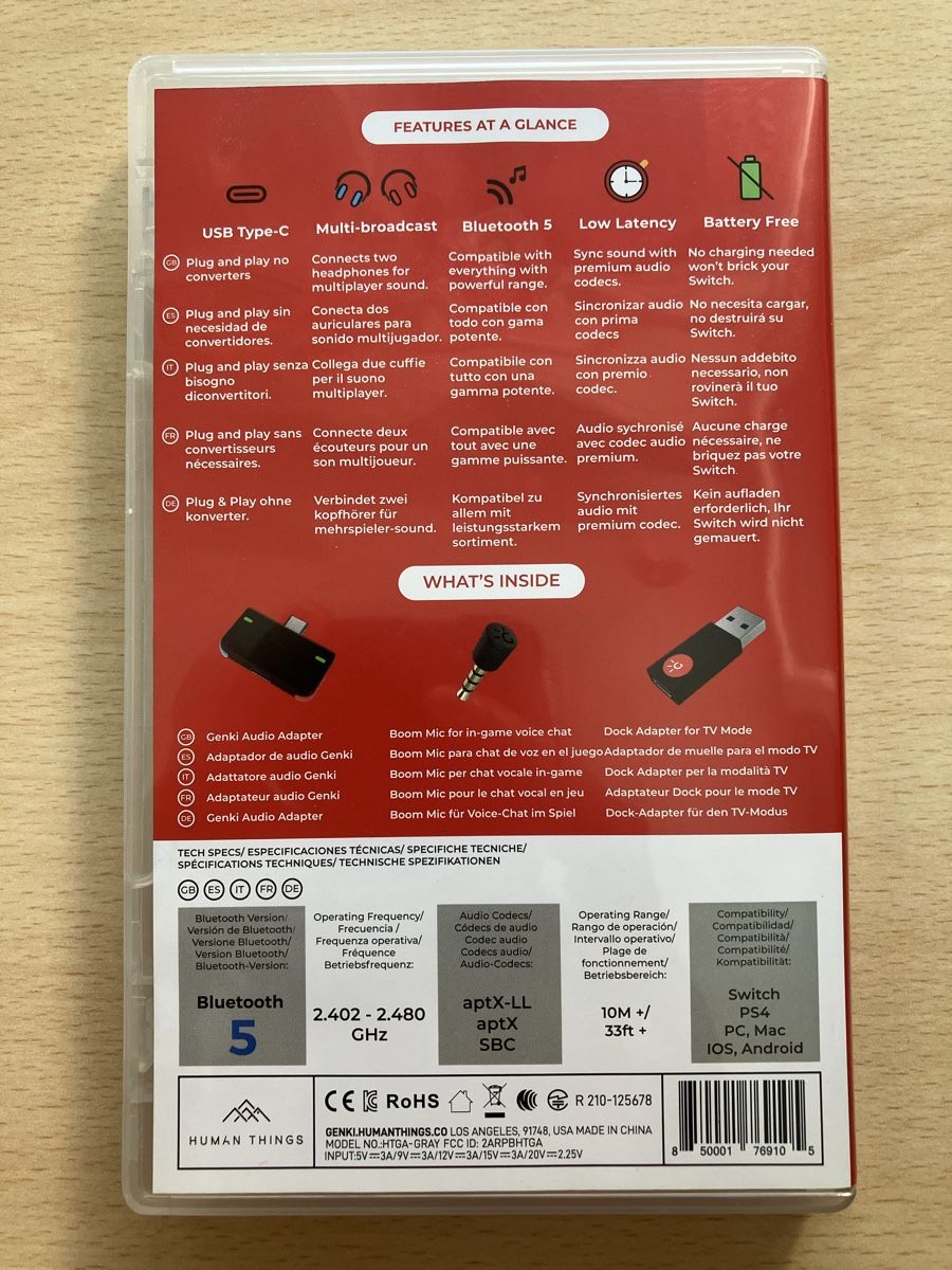 Giochi: Genki - Bluetooth audio for your console (Switch, PS4, PC) – Nuovo (secondo la descrizione) da Lausanne venduto da Pingouin14 1