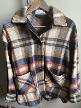 Veste Mango à carreaux avec franges S