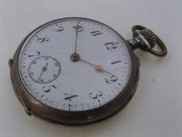 Antike Silber-Taschenuhr, funktioniert und läuft auch gut!
