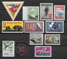 1939--40: Militär Kleinlot mit 12 Marken **