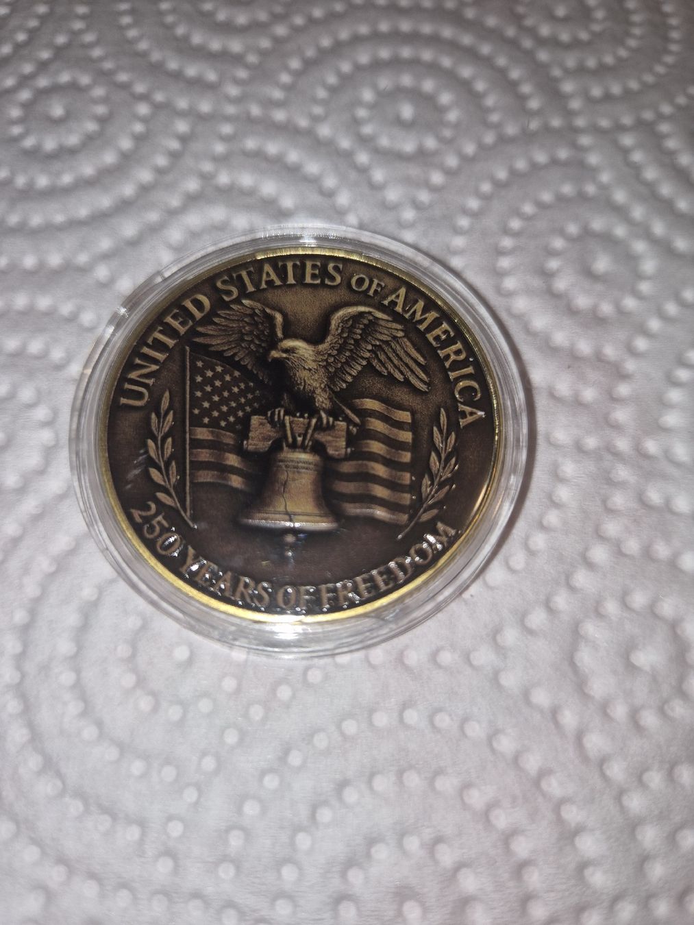 Toutes les monnaies: Pièce commémorative 250 ans USA – Neuf (Voir description) à Senèdes par hen_fw8b