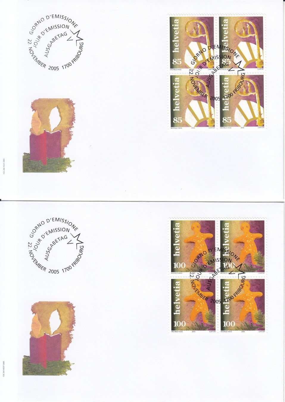 Alle Briefmarken: SBK 1185 - 1186 im 4er-Block FDC – Gebraucht aus Bürglen TG von StampGraf