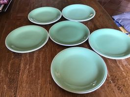 Lot 6 assiettes à dessert Rössler swiss vintage