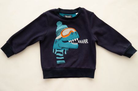 Winter Pullover/Sweatshirt mit Dinosaurier - 86/92 - 2 Jahre