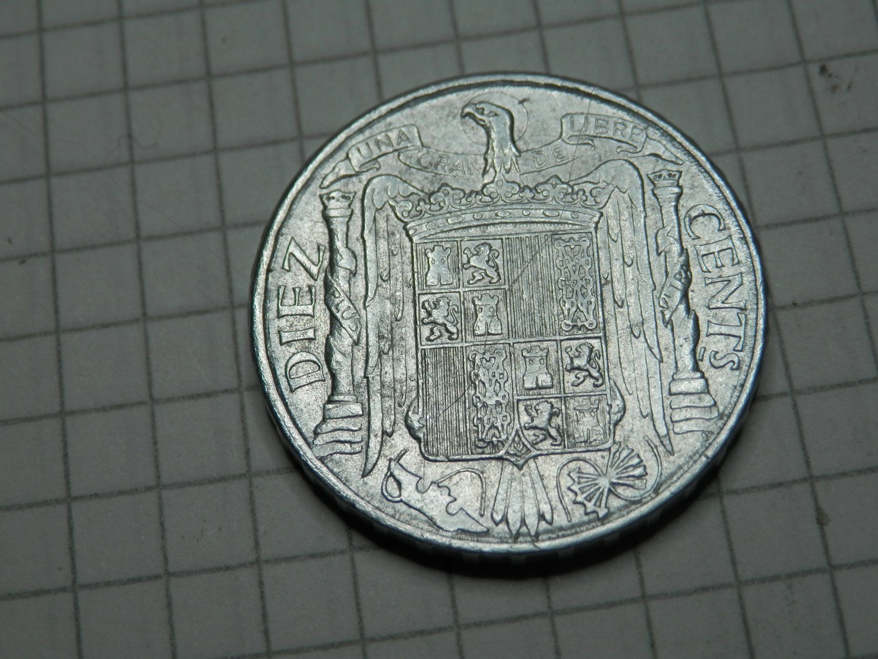 Tutti le monete: Spanien 10 Centimos, 1945 – Usato da Weiach venduto da weiach81 1
