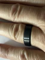 1 Stück Schwarzer Herren Ring, Grösse 13.