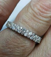 Bague argent avec diamants de moissanite certifié GRA