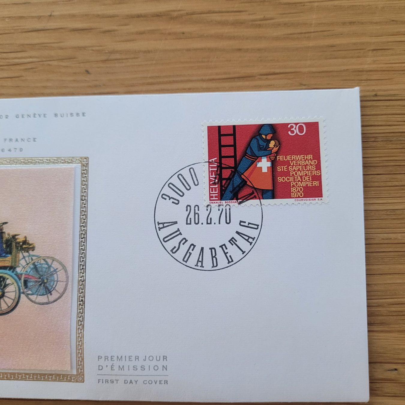 Tutti i francobolli: FDC mit Seidenbild 1970 – Usato da Biel/Bienne venduto da Destockweb 1
