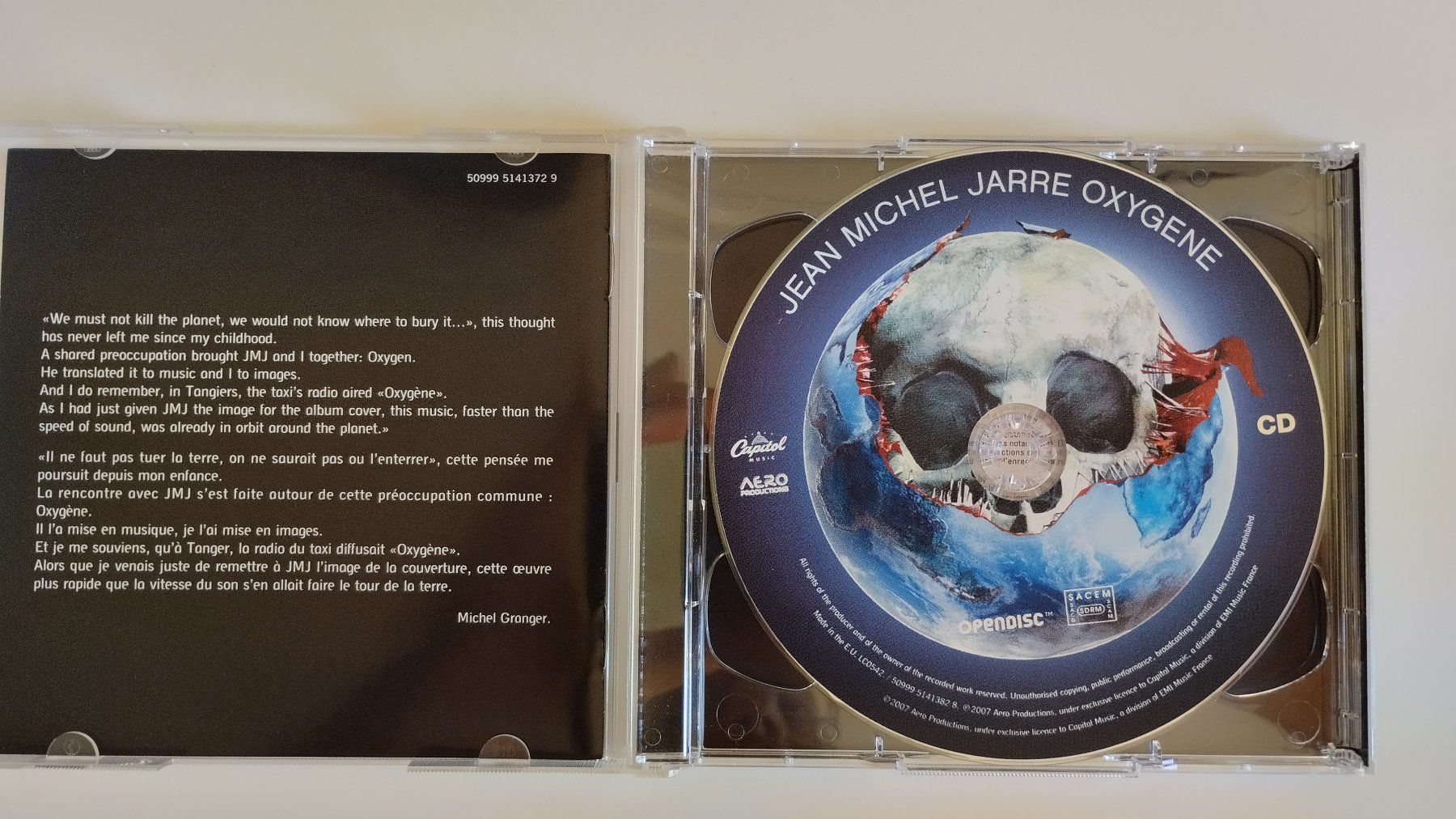 CD: JEAN MICHEL JARRE OXYGENE CD/DVD NEW MASTER RECORDING – Usato da Basel venduto da Bal-Sagoth 2