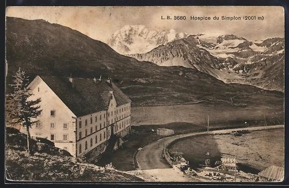 Ansichtskarten: AK Simplon, L'Hospice, 1911 – Gebraucht aus Berlin von bartko-reher