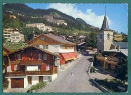 Leysin, Dorfpartie, 1971, gelaufen, Grossformat