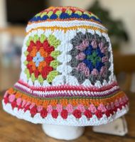 CHAPEAU GRANNY STYLE EN CROCHET HANDMADE! PIÈCE UNIQUE