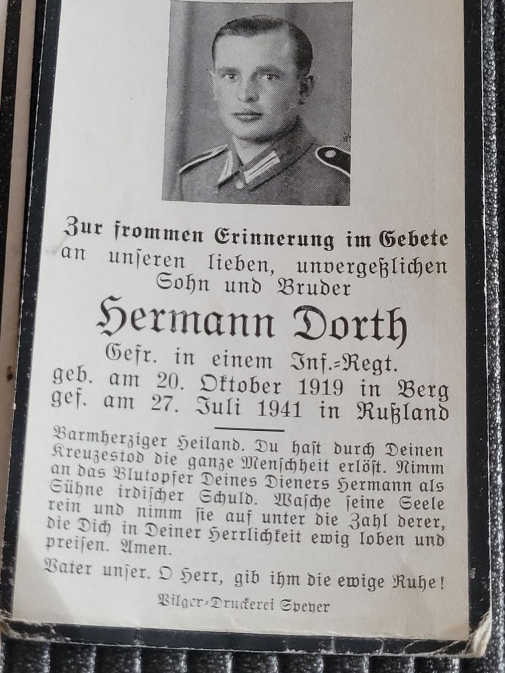 Stichwaffen: Wehrmacht "Sterbebildchen" – Gebraucht aus Kriens von KTP 3