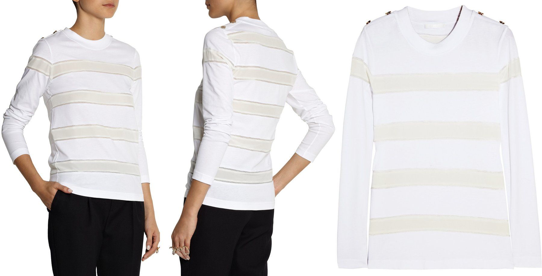 Chloé T-shirt: Orig. CHLOE Sweatshirt m.Seide Gr. 36 – Usato da Tuggen venduto da vivira 4