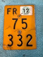 FR 75 332 Mofa Nummernschild