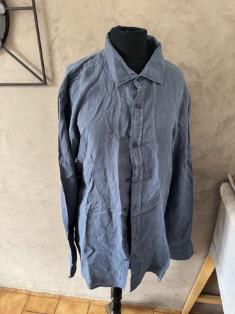 Chemise Zara  XL en lin bleu Kilyan