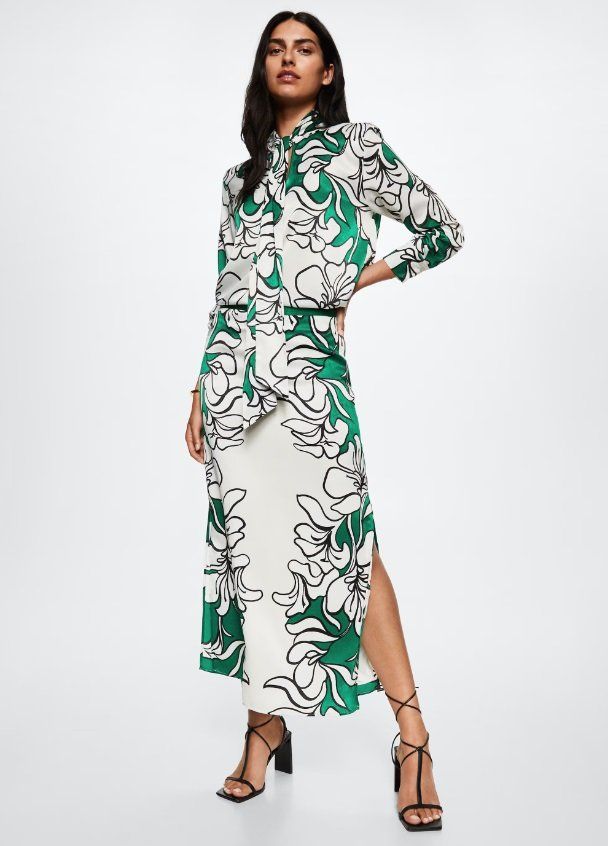 Mango Gonne: MANGO satiniertes Maxirock Rock Blumenprint Gr.M NEU Fr.79.9 – Nuovo e nell'imballaggio originale da Rotkreuz venduto da beltraum 3