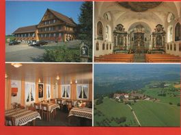 MENZINGEN Restaurant Gubel mit Kloster und Kirche
