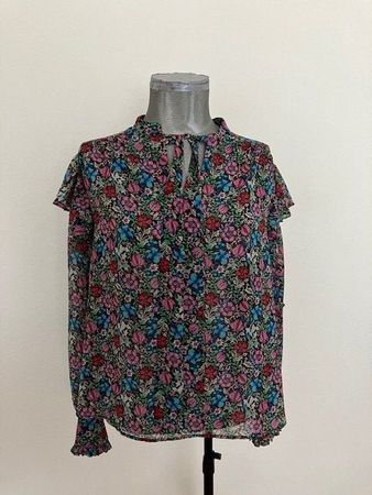 Chemisier à fleurs vintage, taille M - Parfait pour l'été!