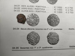 Seltene mittelalterliche Münze, Portugal D.Afonso I