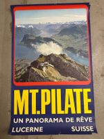 Vintage Mt. Pilatus Poster, Luzern Panorama EDGAR KÜNG SWB