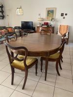 Tavolo da pranzo allungabile antico, in mogano