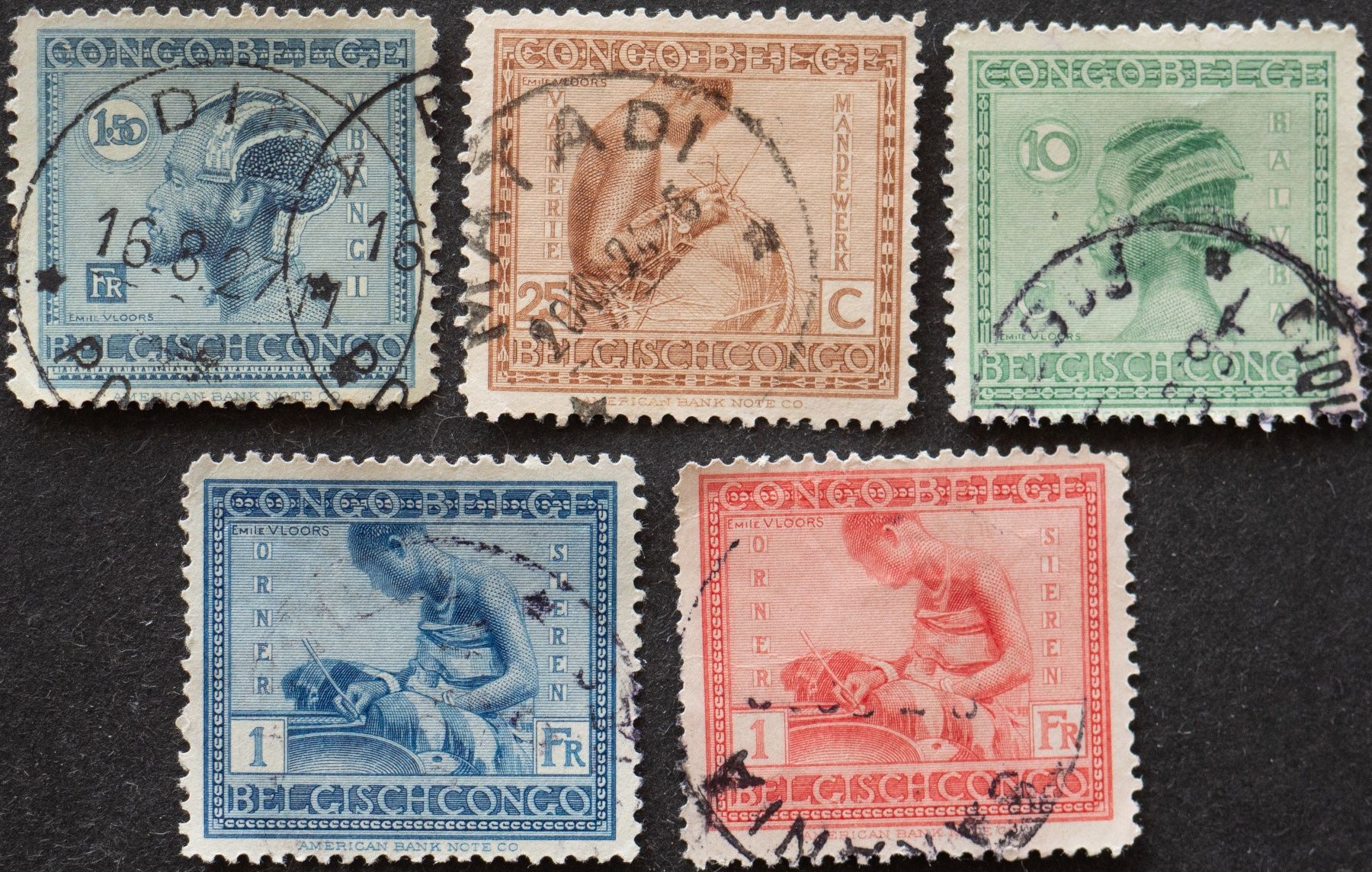 Alte Briefmarken Belgisch Kongo, 5 Stempel Kaufen auf Ricardo