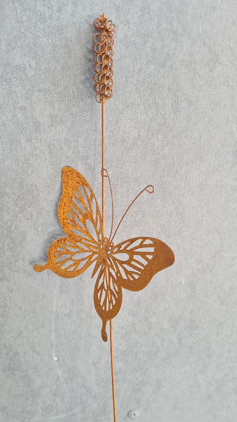 Toutes les décorations: ROSTSTECKER BLÜTE MIT SCHMETTERLIG  76CM LANG – Neuf avec emballage d'origine à Böttstein par decodor-angi 4