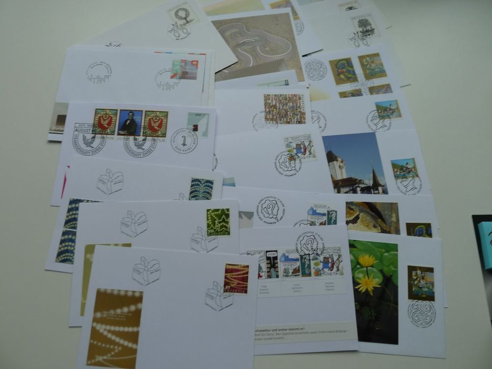 Alle Briefmarken: kleiner Posten mit selbst erstellten Karten + Briefe + FDC – Gebraucht aus Dagmersellen von q1w2e3r4 4