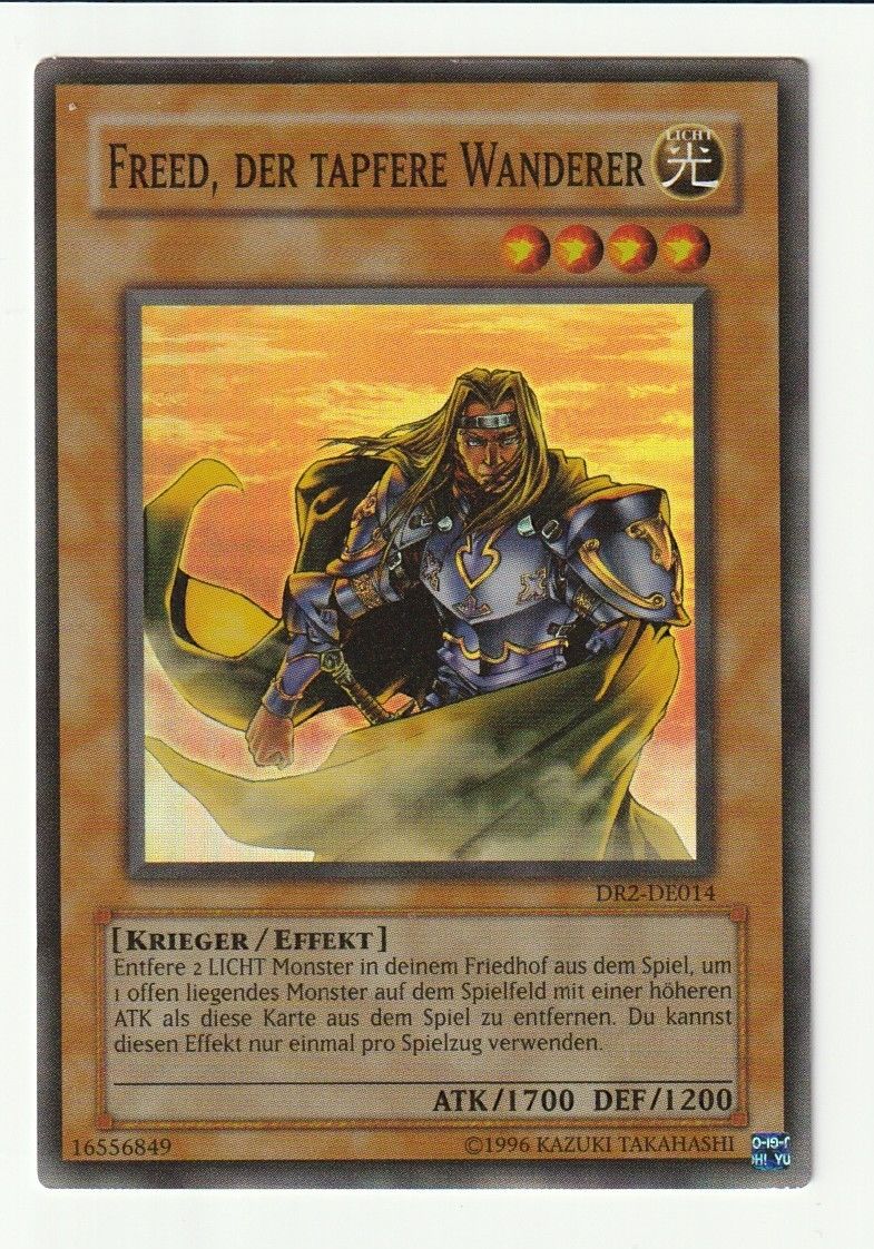 Yugioh Carte collezionabili: Freed, der tapfere Wanderer DR2 Super Rare – Usato da Schattdorf venduto da Fabian500