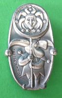 Basler Fasnachtsplakette Silber mit Nadel 1985