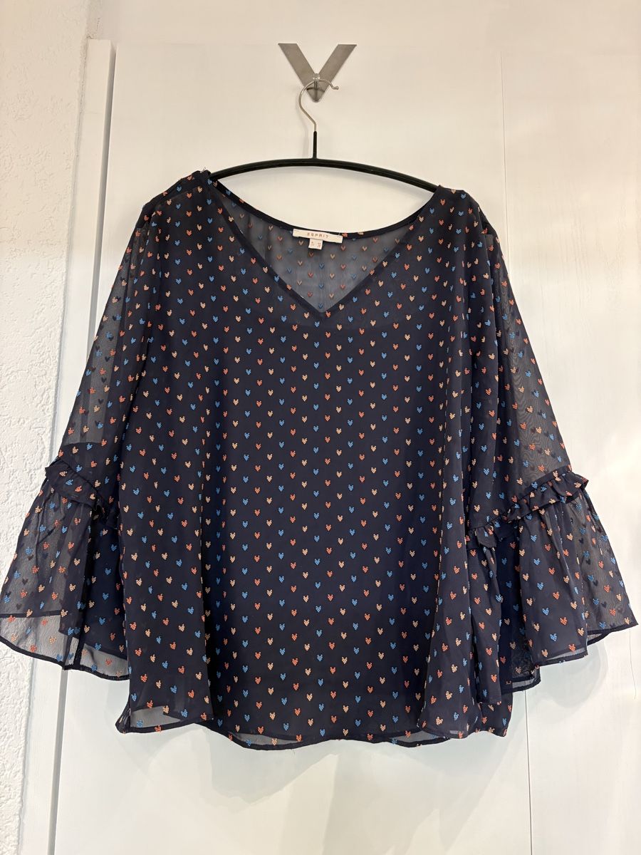 Esprit Camicette: Esprit Bluse mit Herzchenmuster, Grösse 42, Sommerlich! – Usato da Rikon im Tösstal venduto da miarosen