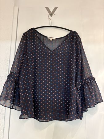 Esprit Bluse mit Herzchenmuster, Grösse 42, Sommerlich!