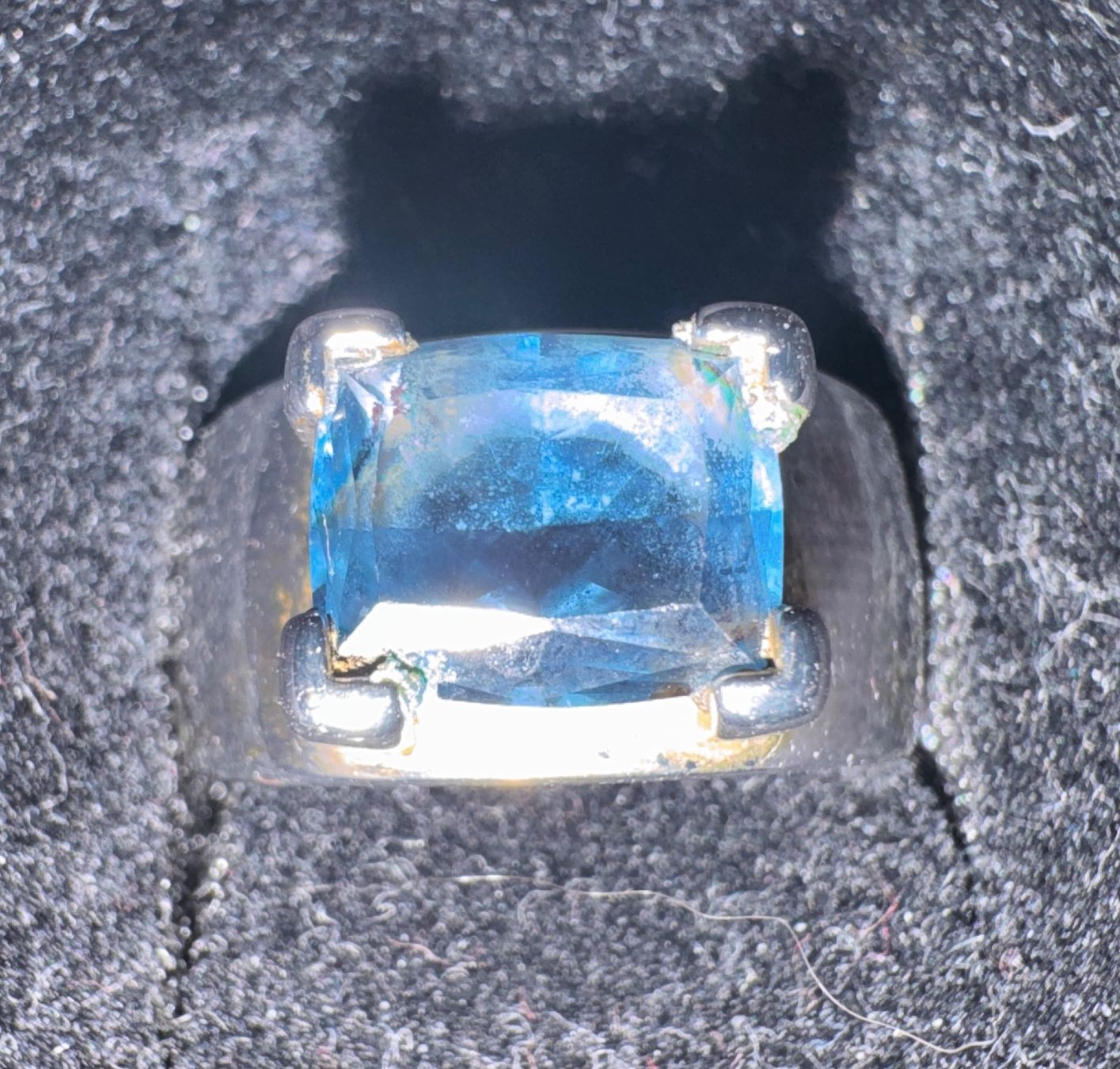 Ringe: Silberring mit blauem Stein und Stepelung – Gebraucht aus Hinwil von Pumuckel8 4