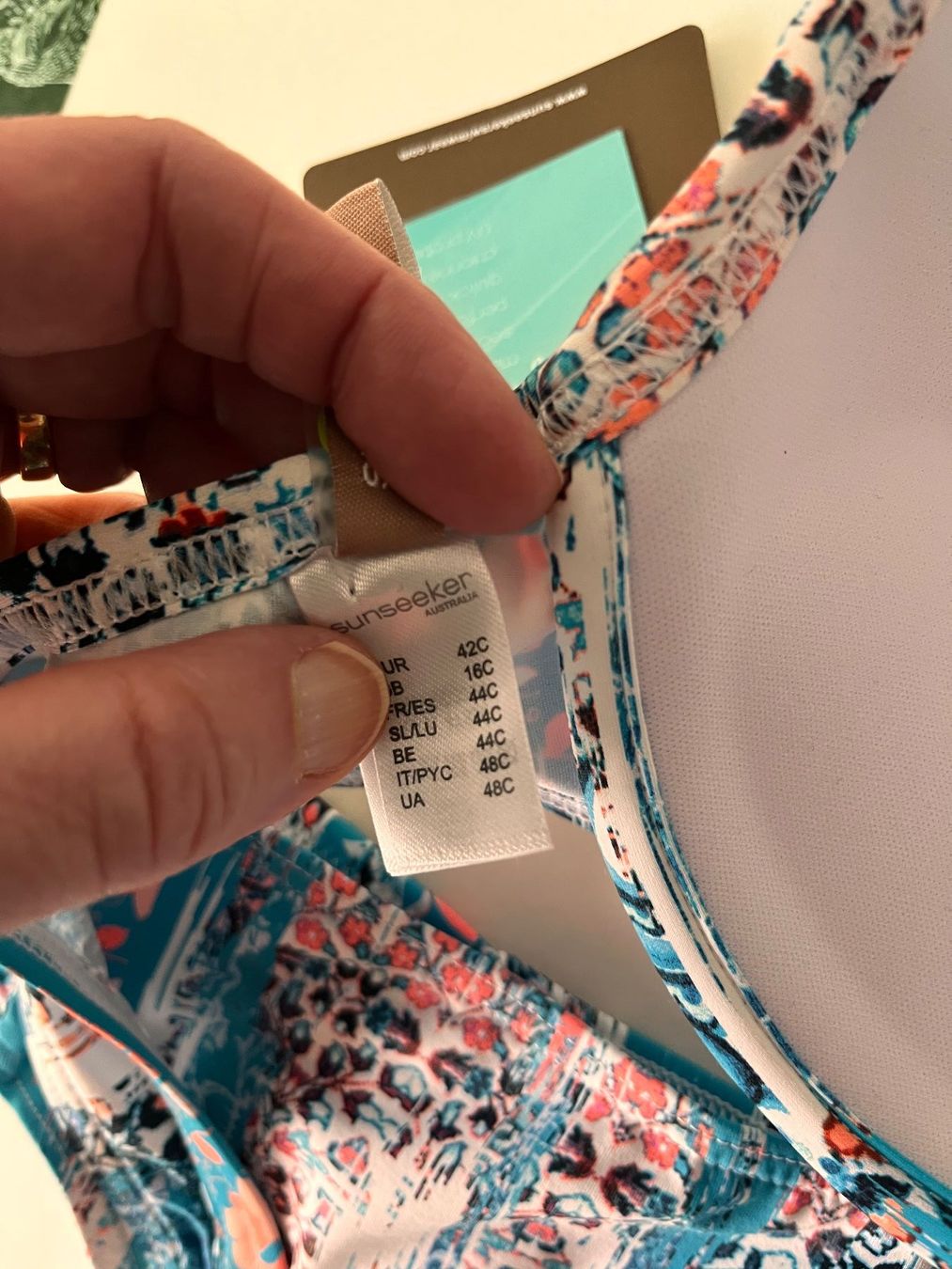 Sunseeker Costumi da bagno & Bikini: SUNSEEKER, Bikini, Grösse 42C, Farbe Hellblau gemustert – Nuovo e nell'imballaggio originale da Rudolfstetten venduto da gst_g7xl 9