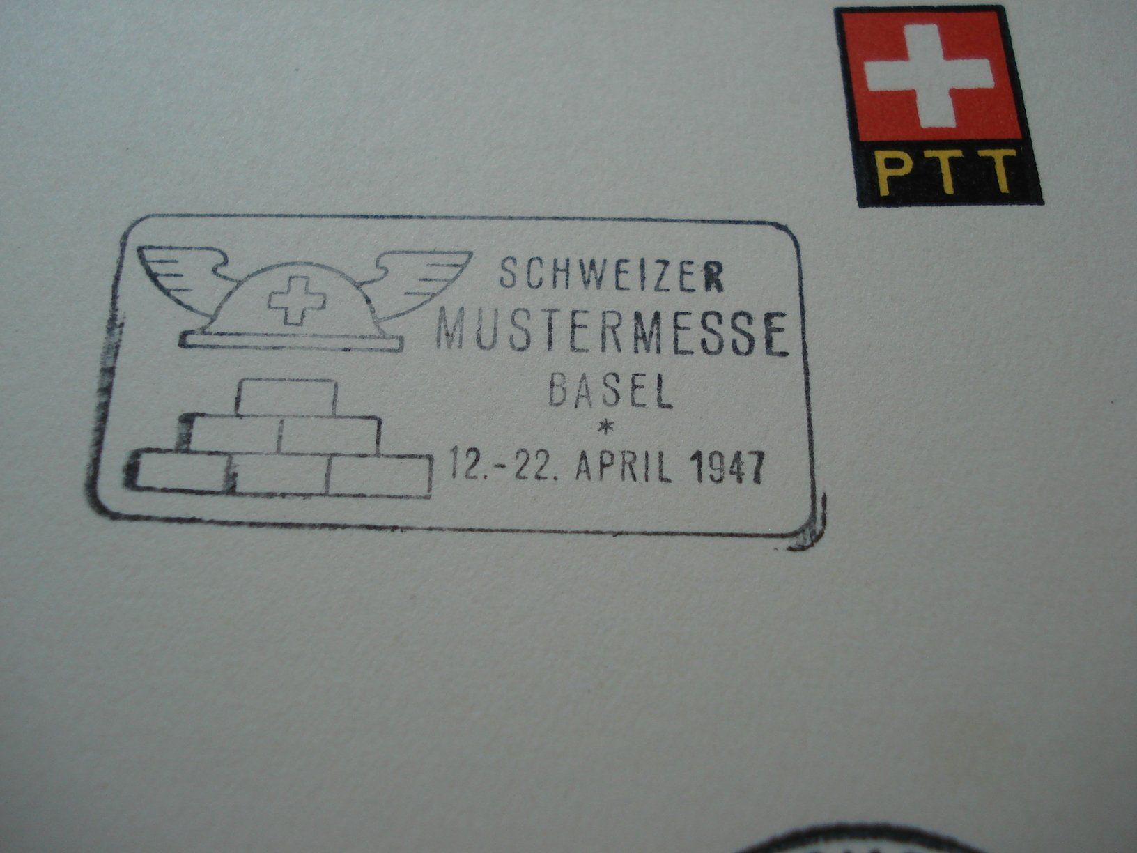 Alle Briefmarken: PTT-Blättli 1947, Sonder-o Schweizer Mustermesse Basel – Gebraucht aus Niederwil AG von morostahu 1
