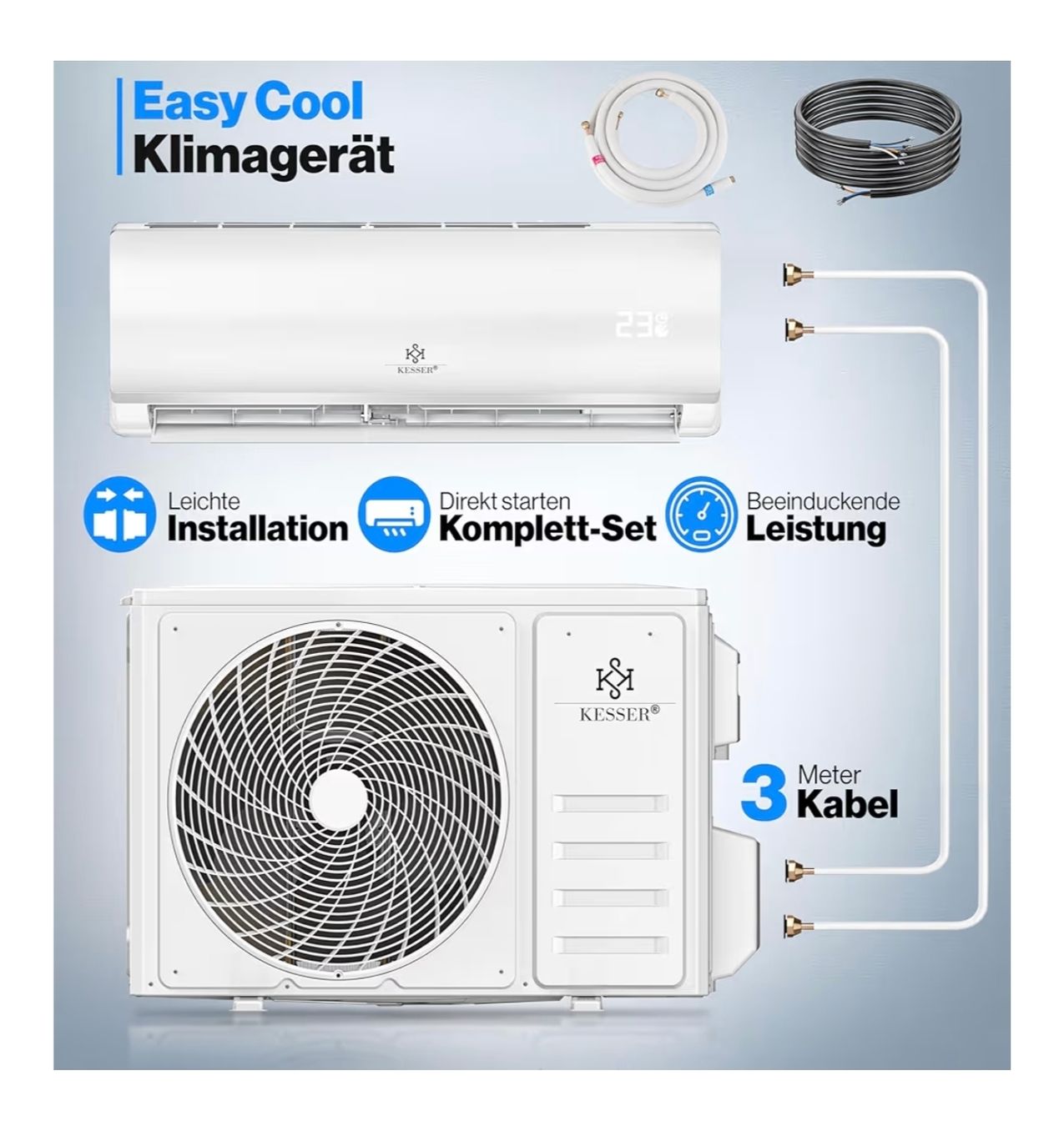 Klimageräte: KESSER Split Klimaanlage mit Aussengerät – Neu (gemäss Beschreibung) aus Schaffhausen von ale_9lgd 2