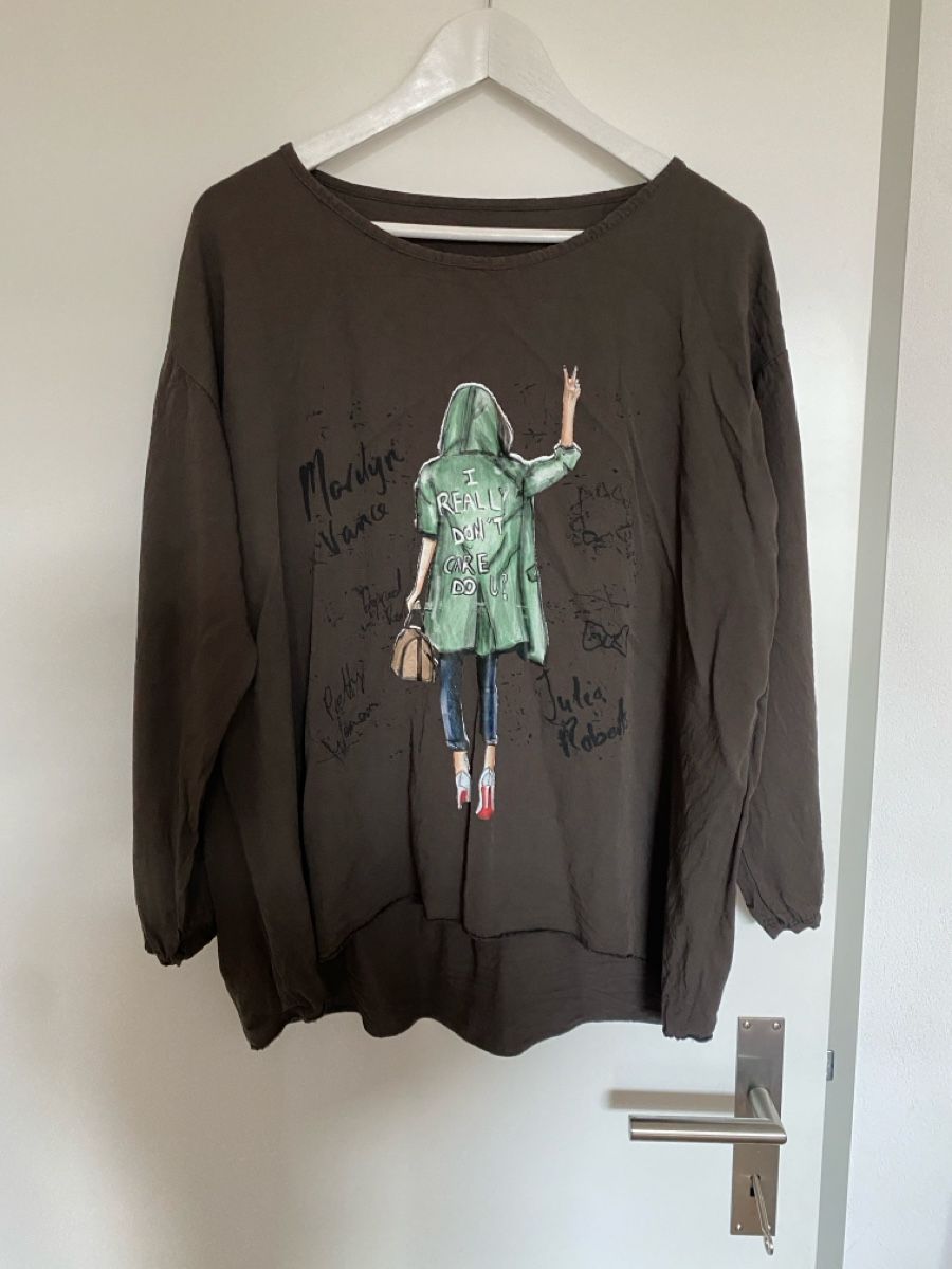 Camicette: Bluse mit Print Oversize/One Size 100 % Viskose – Usato da Muensingen venduto da drleevsy