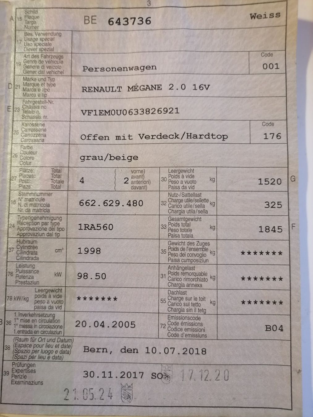 Renault Automobili: Renaul Megane Cabriolet  2.0 16v. – Usato da Neuchatel venduto da Sylemef 7