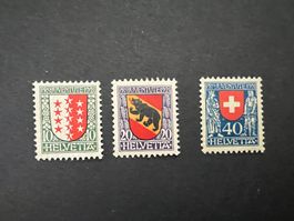 Pro Juventute 1921  Nr. 18-20 minime  Falzspuren  * (4607)