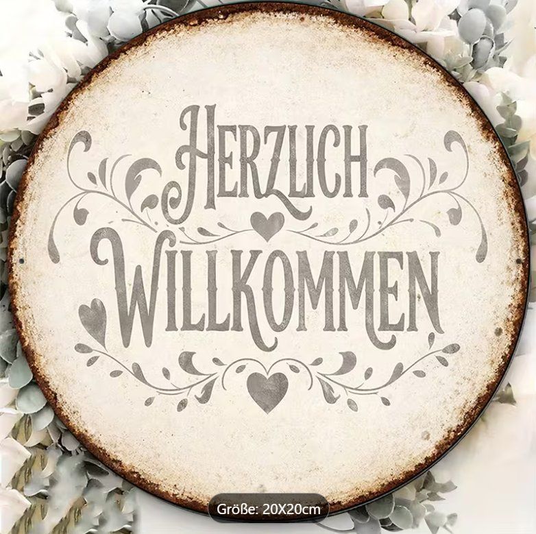 Ecriteaux: Schild Herzlich Willkommen – Neuf avec emballage d'origine à Gerlafingen par Tsuru