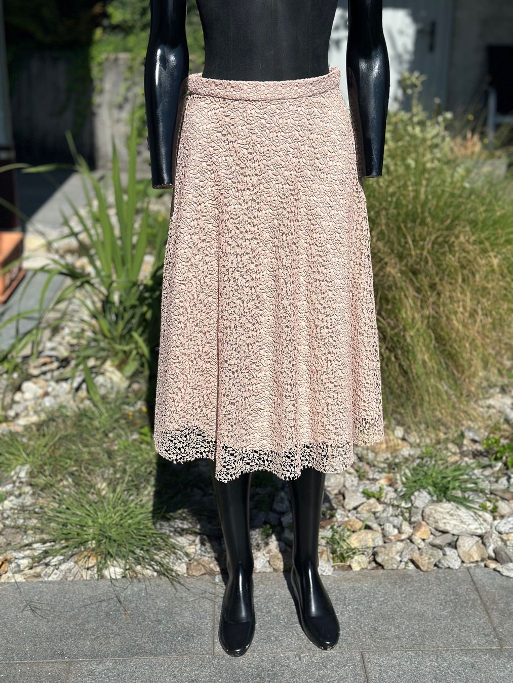 Zara Röcke: Sommerrock Spitze rosa A-Linie Gr. 36 – Gebraucht aus Zufikon von Modestil365 2