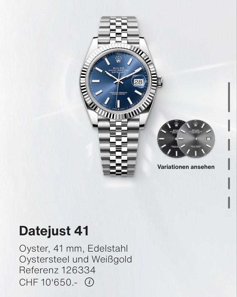 Rolex Montres: Rolex Datejust II 41mm - Blue Dial  Ref-Nr: 126334 – D'occasion à Mellingen par golftoni