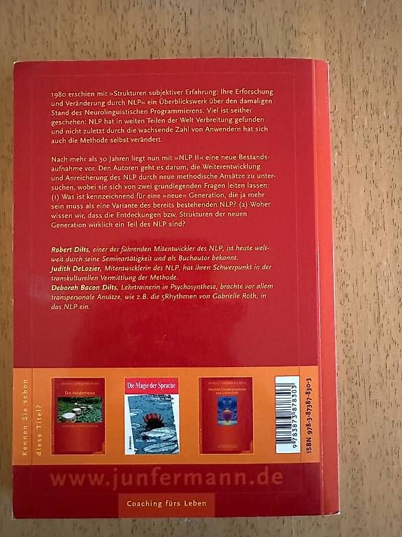 Bücher: NLP II - die Erforschung geht weiter – Neu und originalverpackt aus Aarau von vio_lrn7 2