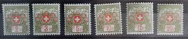 Nr. 2B-7B, Nachportomarken Satz postfrisch Kt. 120.-