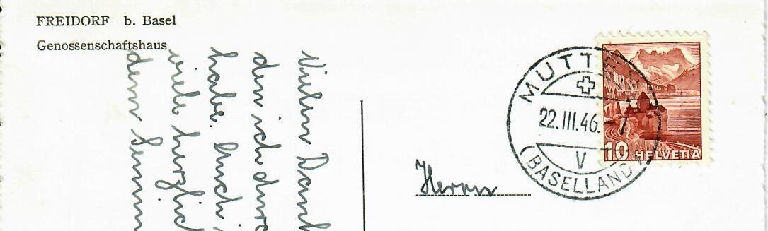Cartoline postali: Freidorf bei Basel 1946 – Usato da Hochdorf venduto da Ziegel-16 1