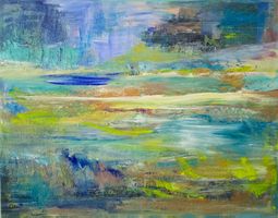 Gemälde auf Leinwand 100x80cm, goldenen Unikat!!!
