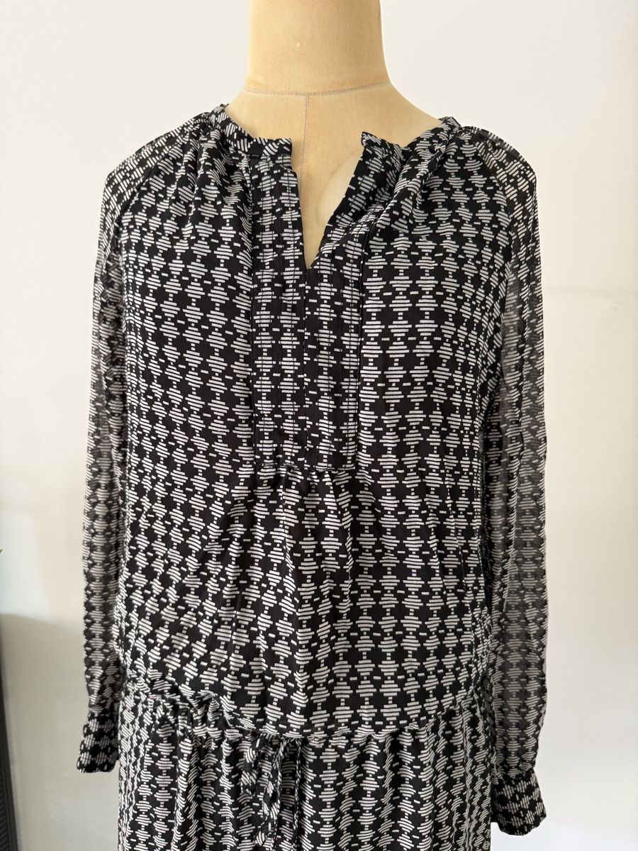Maddison Kleider: Maddison Kleid Gr.36 Schwarz Weiss Boho Langarm – Gebraucht aus Lugano von rebecca.wardrobe 6